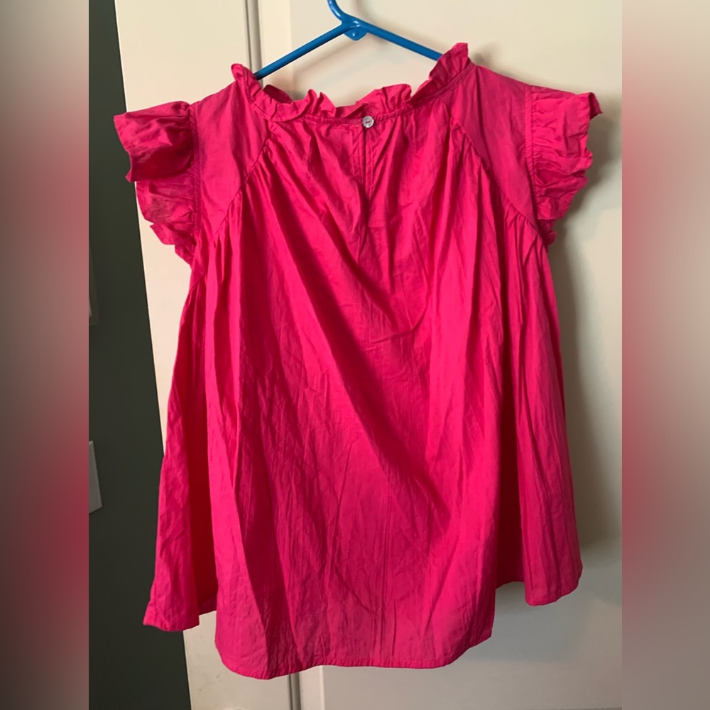 Umgee Flutter Sleeve Boho Top Size Small - image 5